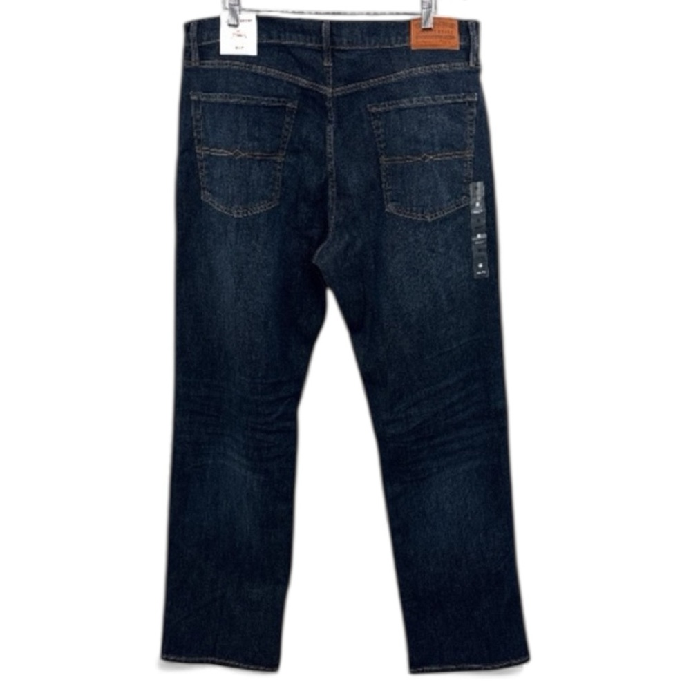 NWT Lucky Brand 221 Straight Blue Jeans Barite Dark Wash Whiskered 40x32 - Picture 3 of 12